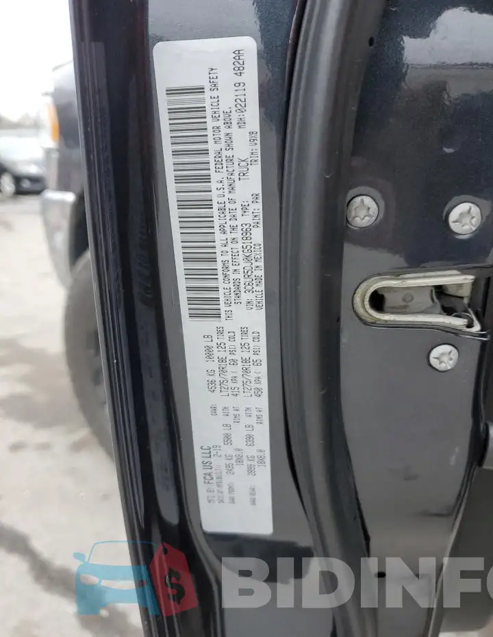 3C6UR5DJ0KG518963 Photo# 13