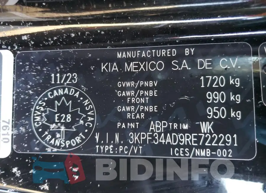 3KPF34AD9RE722291 Photo# 13