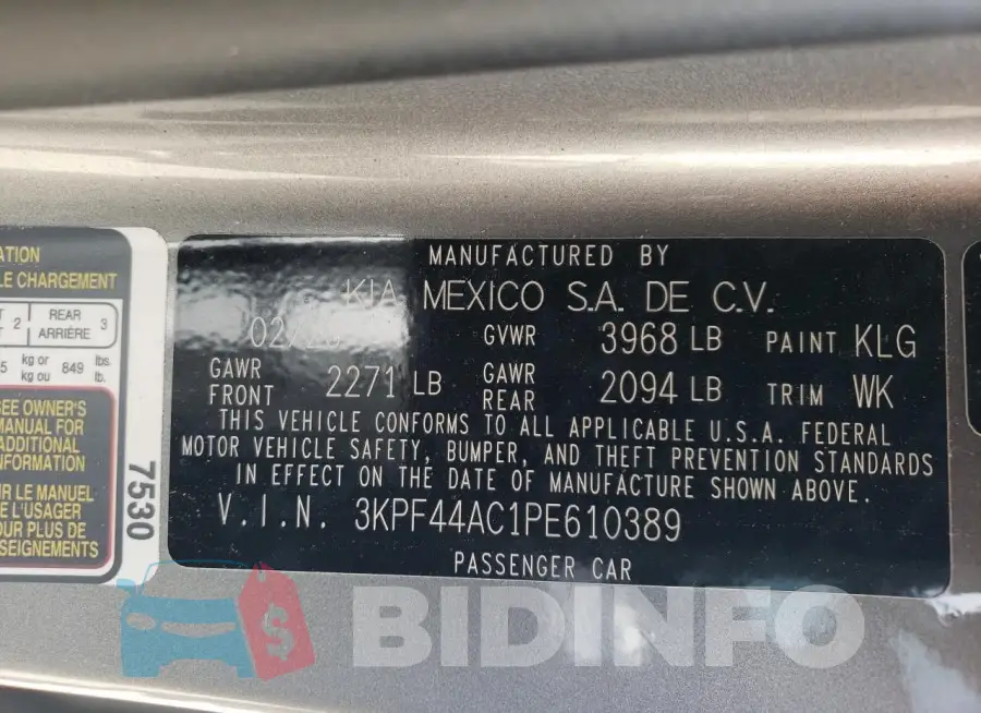 3KPF44AC1PE610389 Photo# 12
