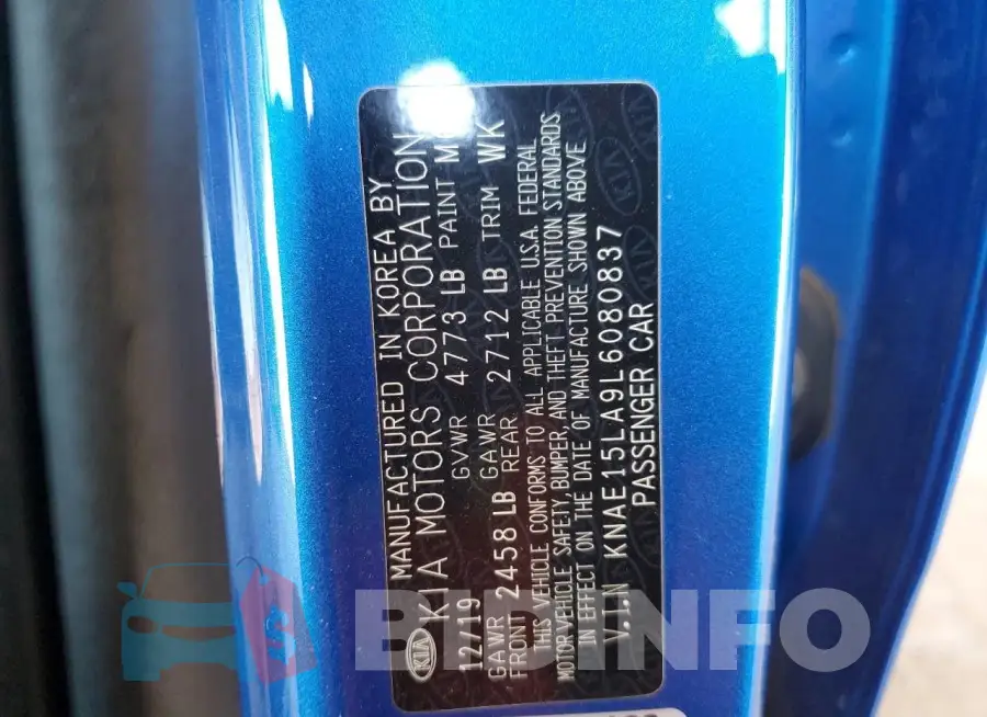 KNAE15LA9L6080837 Photo# 13