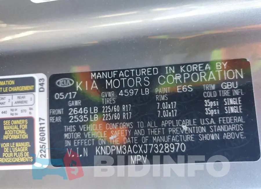 KNDPM3ACXJ7328970 Photo# 13
