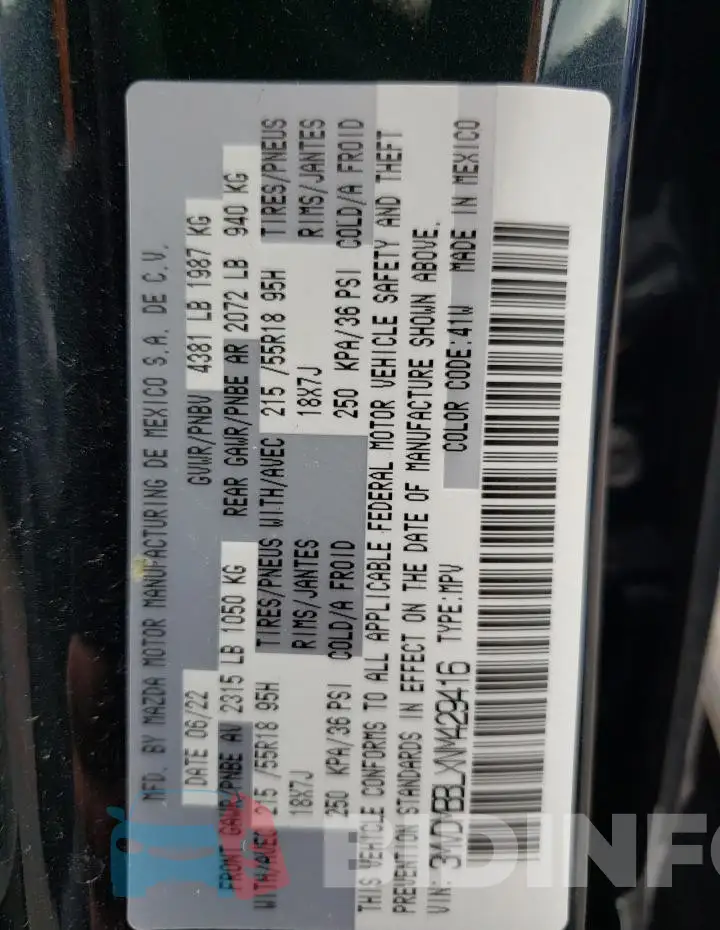3MVDMBBLXNM429416 Photo# 12