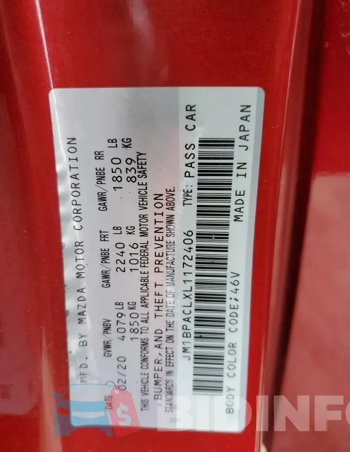 JM1BPACLXL1172406 Photo# 12
