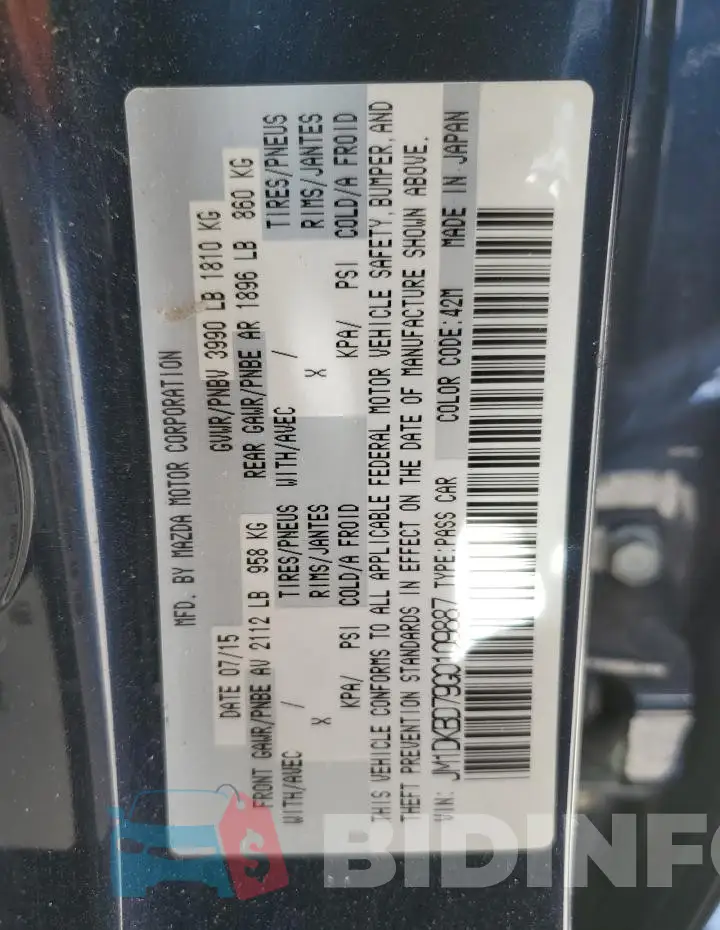 JM1DKBD79G0109887 Photo# 13