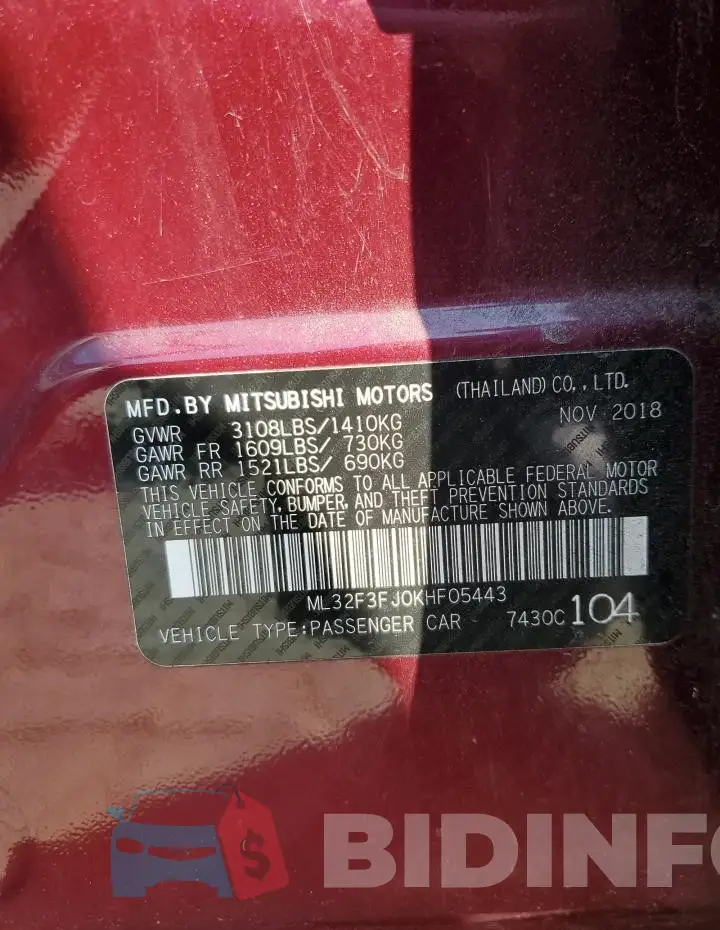 ML32F3FJ0KHF05443 Photo# 12