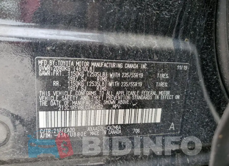 2T3C1RFV8LC040152 Photo# 14