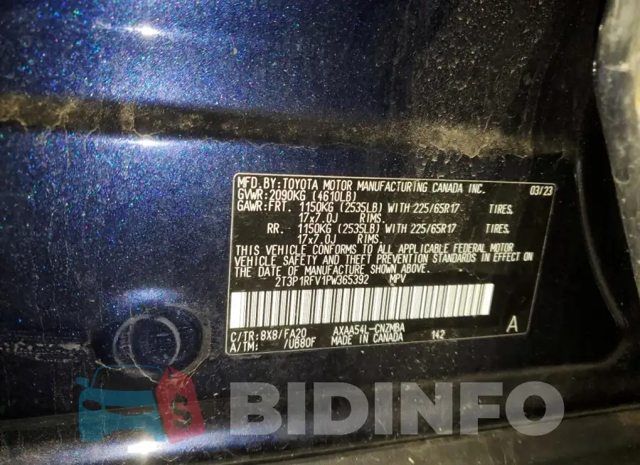 2T3P1RFV1PW365392 Photo# 13