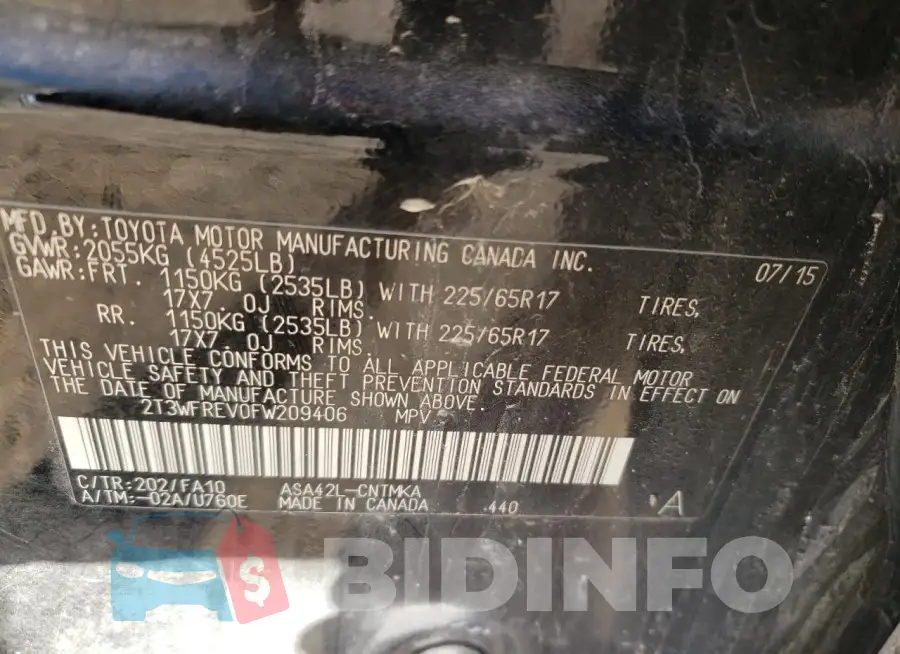 2T3WFREV0FW209406 Photo# 13