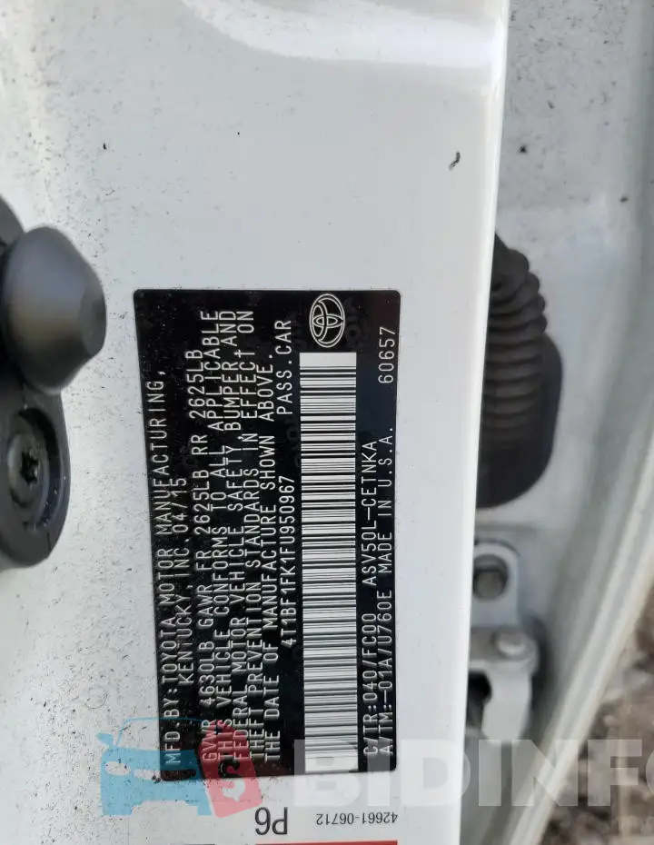 4T1BF1FK1FU950967 Photo# 12