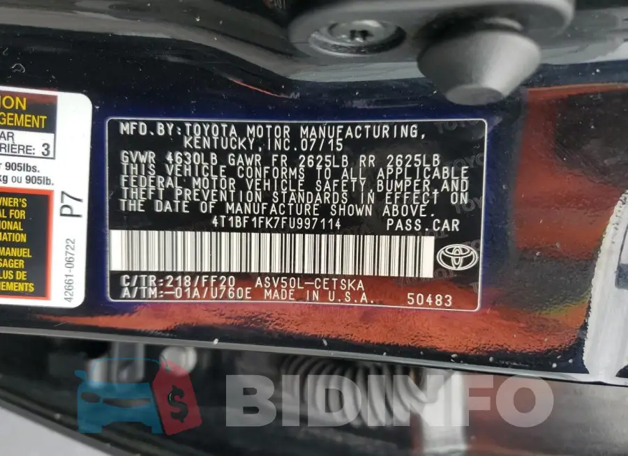 4T1BF1FK7FU997114 Photo# 12