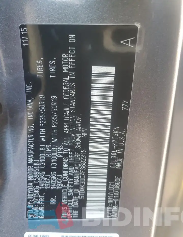 5TDXK3DC7FS682315 Photo# 13