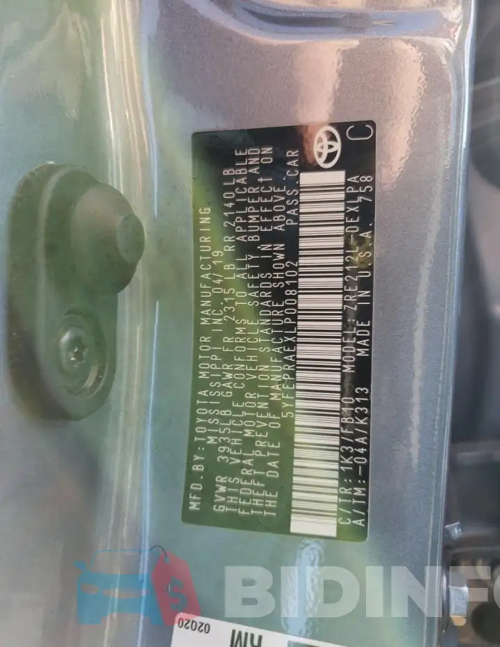 5YFEPRAEXLP008102 Photo# 12