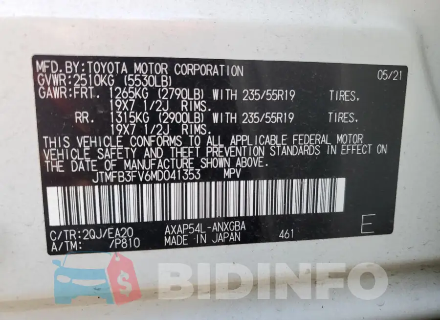 JTMFB3FV6MD041353 Photo# 12