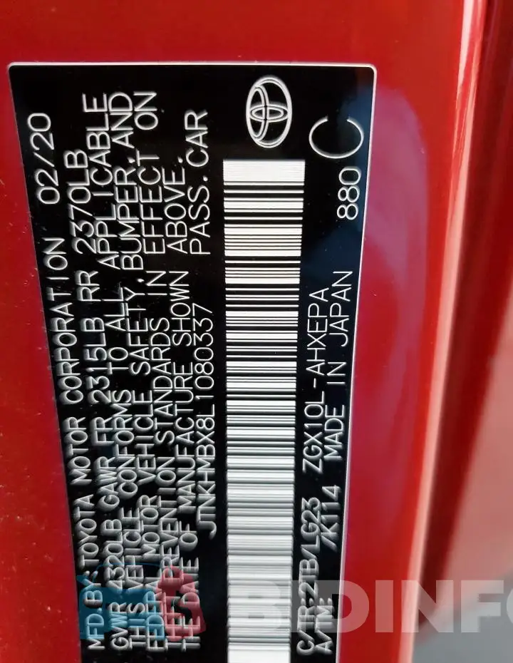 JTNKHMBX8L1080337 Photo# 13