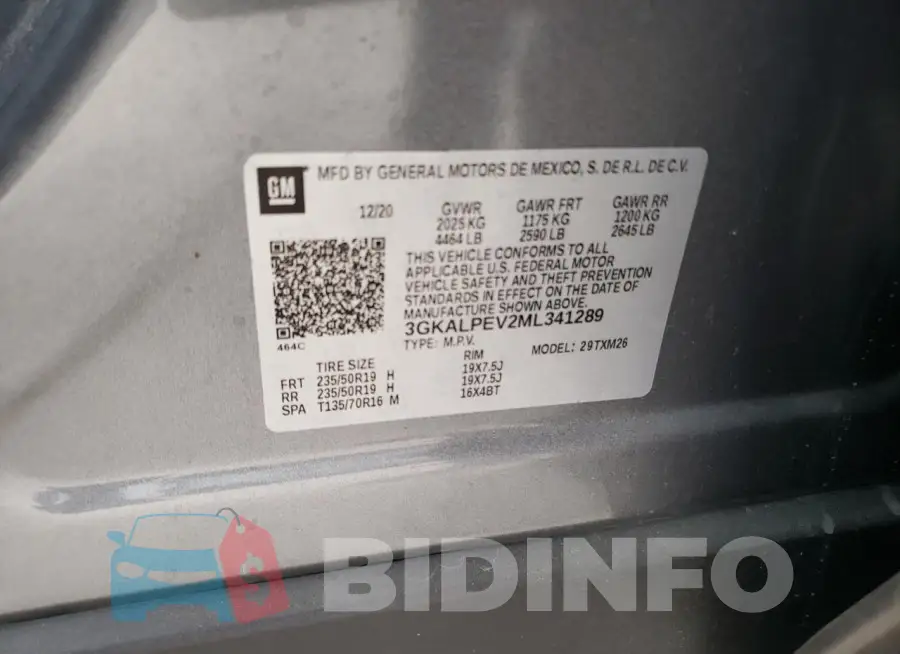 3GKALPEV2ML341289 Photo# 12