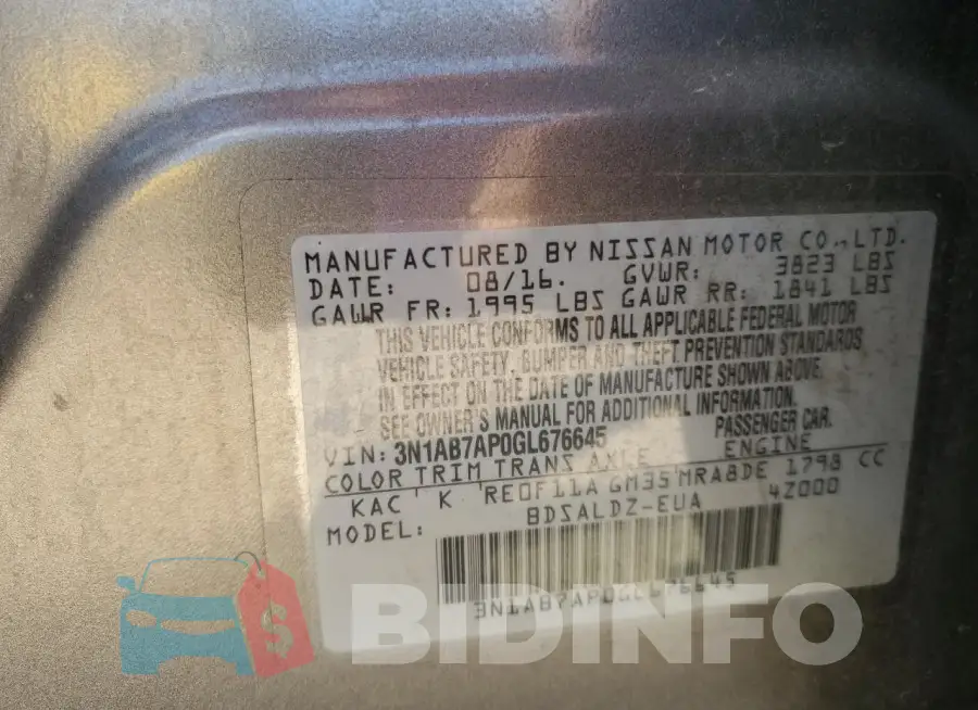 3N1AB7AP0GL676645 Photo# 12