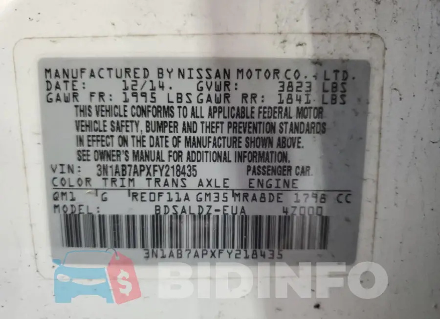 3N1AB7APXFY218435 Photo# 12