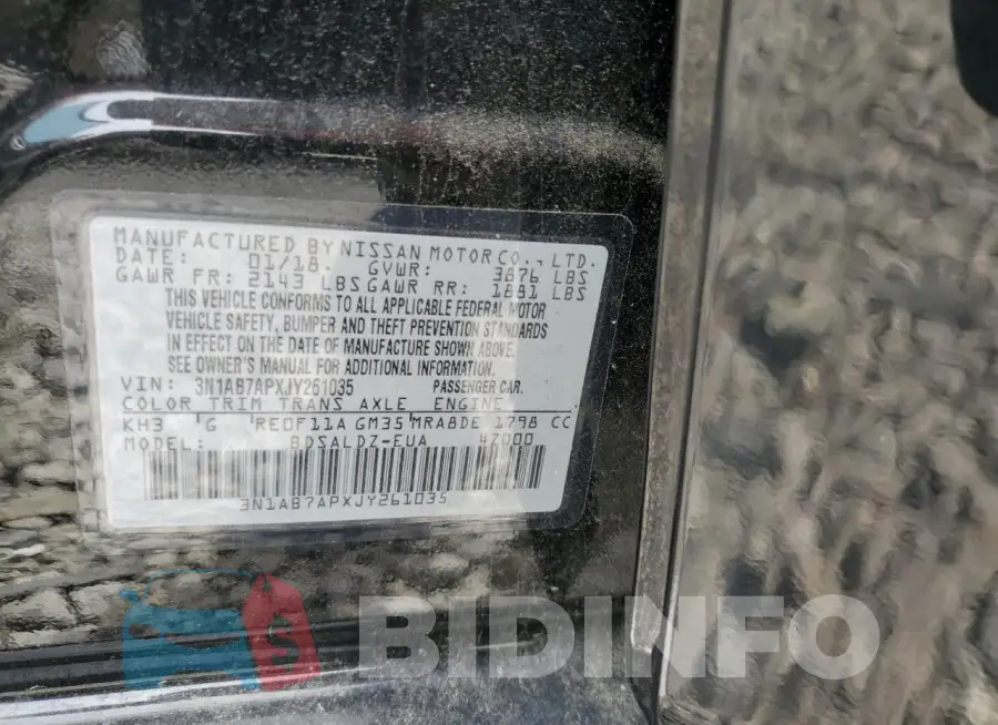 3N1AB7APXJY261035 Photo# 12