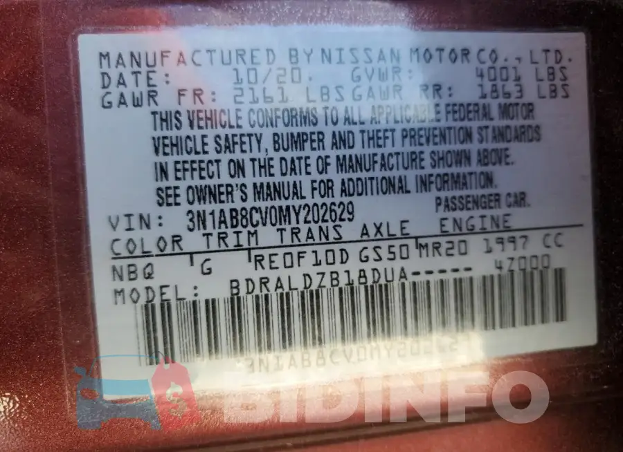 3N1AB8CV0MY202629 Photo# 12