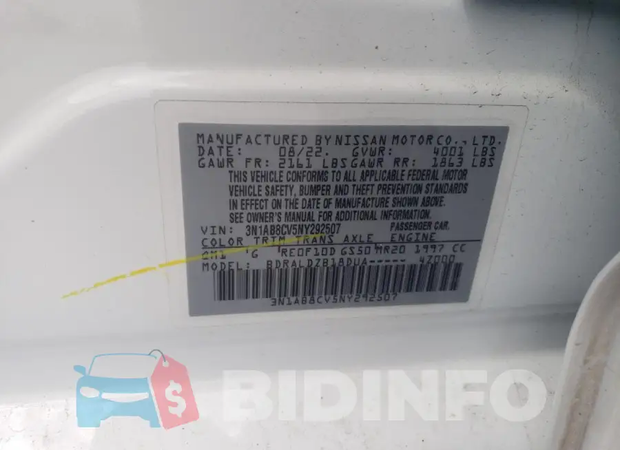 3N1AB8CV5NY292507 Photo# 12