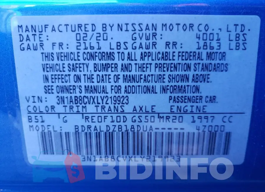 3N1AB8CVXLY219923 Photo# 12