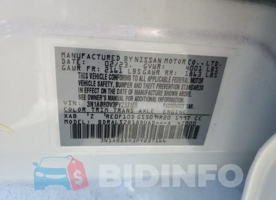 3N1AB8DV3PY237166 Photo# 13