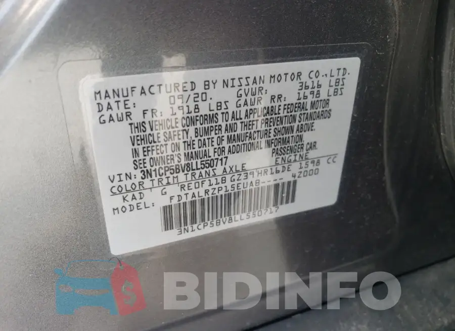 3N1CP5BV8LL550717 Photo# 12