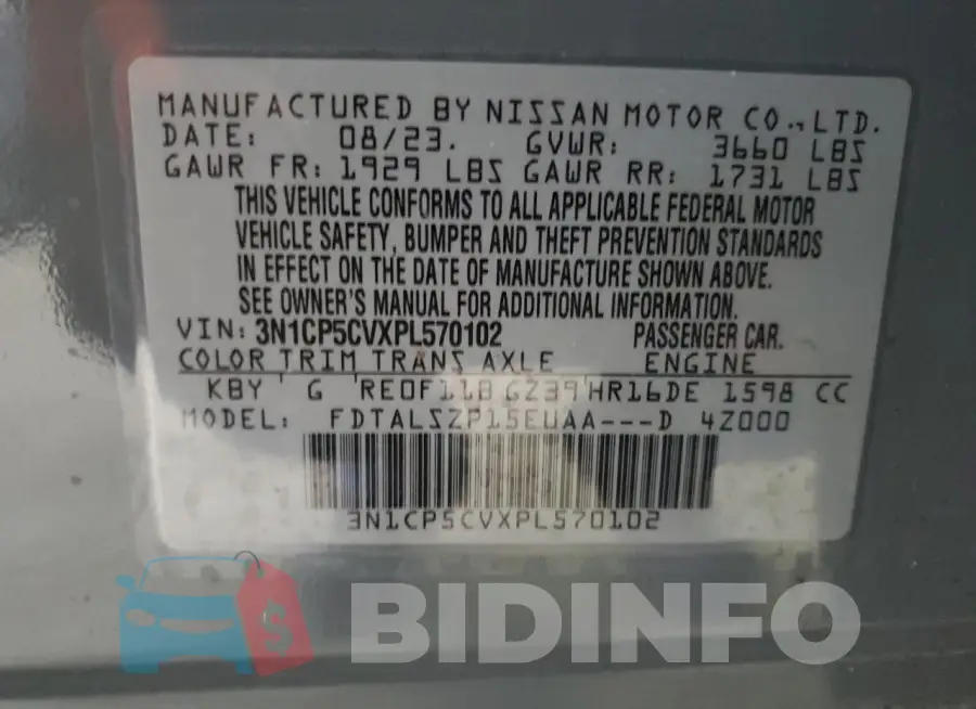 3N1CP5CVXPL570102 Photo# 13