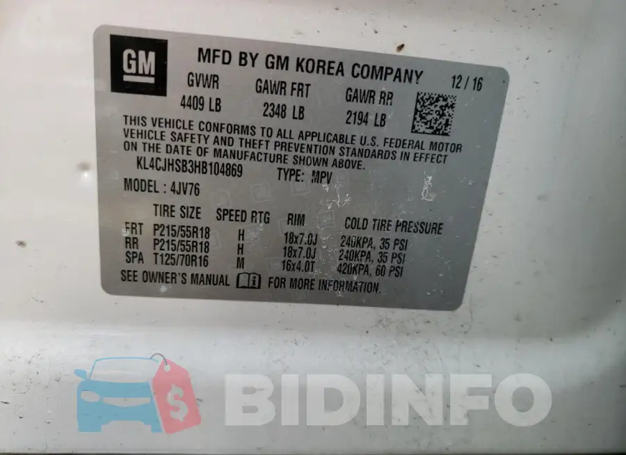 KL4CJHSB3HB104869 Photo# 12