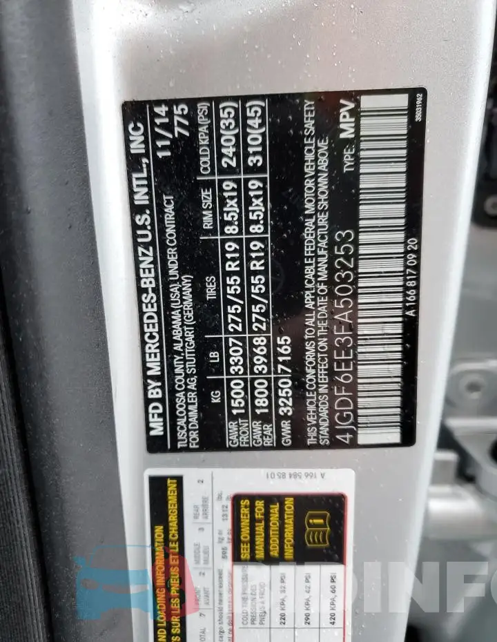 4JGDF6EE3FA503253 Photo# 12