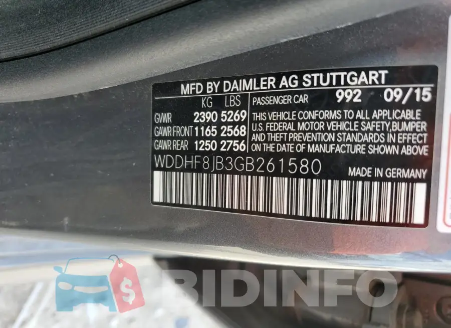 WDDHF8JB3GB261580 Photo# 12