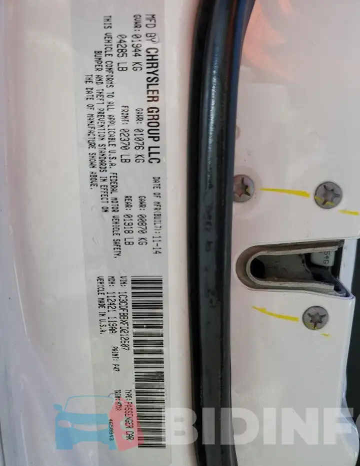 1C3CDFBBXFD212607 Photo# 13