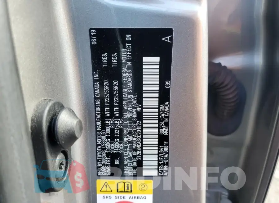 2T2BZMCA6KC201822 Photo# 13