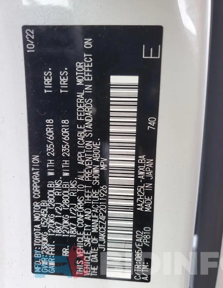 JTJAKCEZ4P2011926 Photo# 12