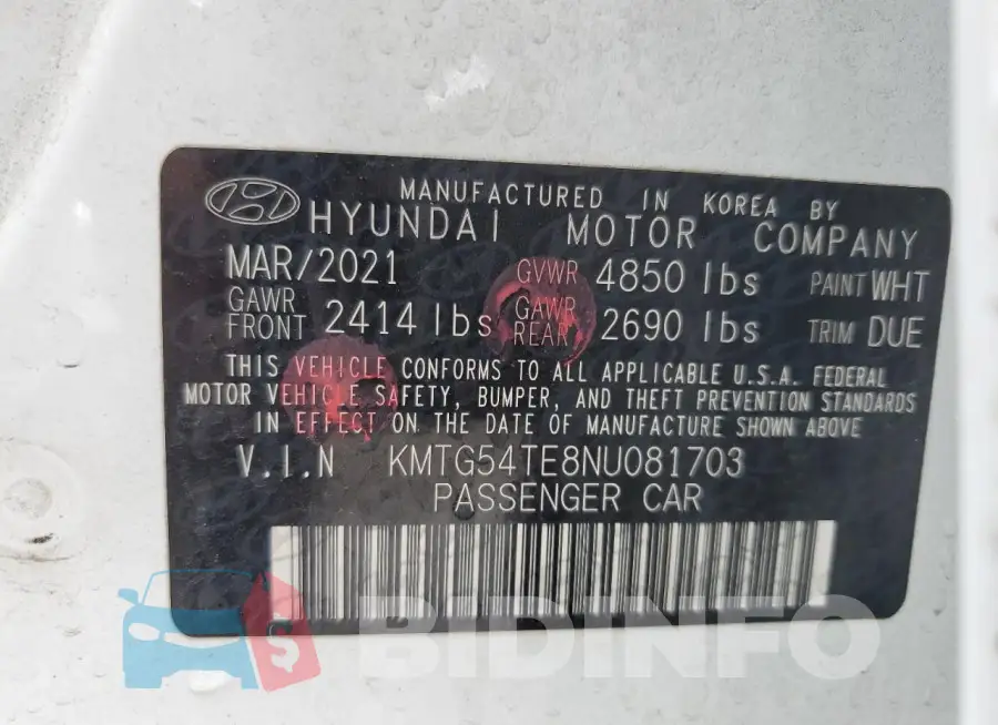 KMTG54TE8NU081703 Photo# 13
