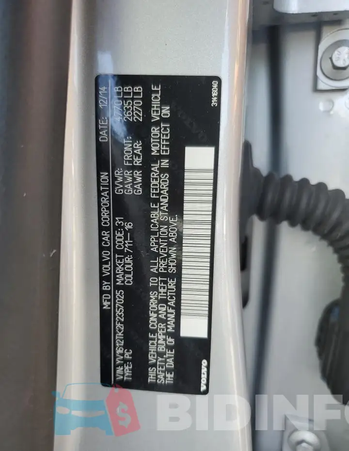 YV1612TK2F2357025 Photo# 12