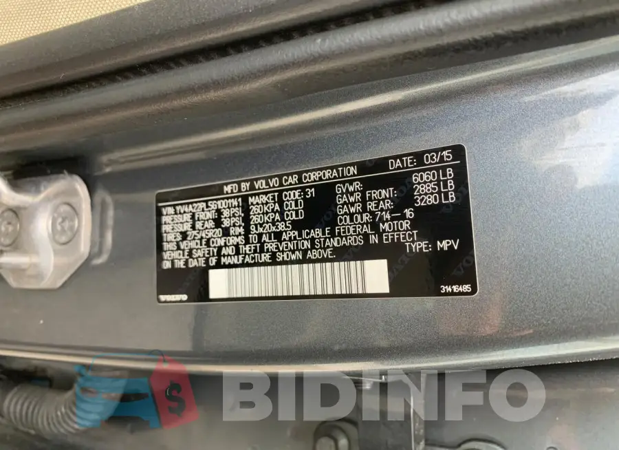 YV4A22PL5G1001141 Photo# 13