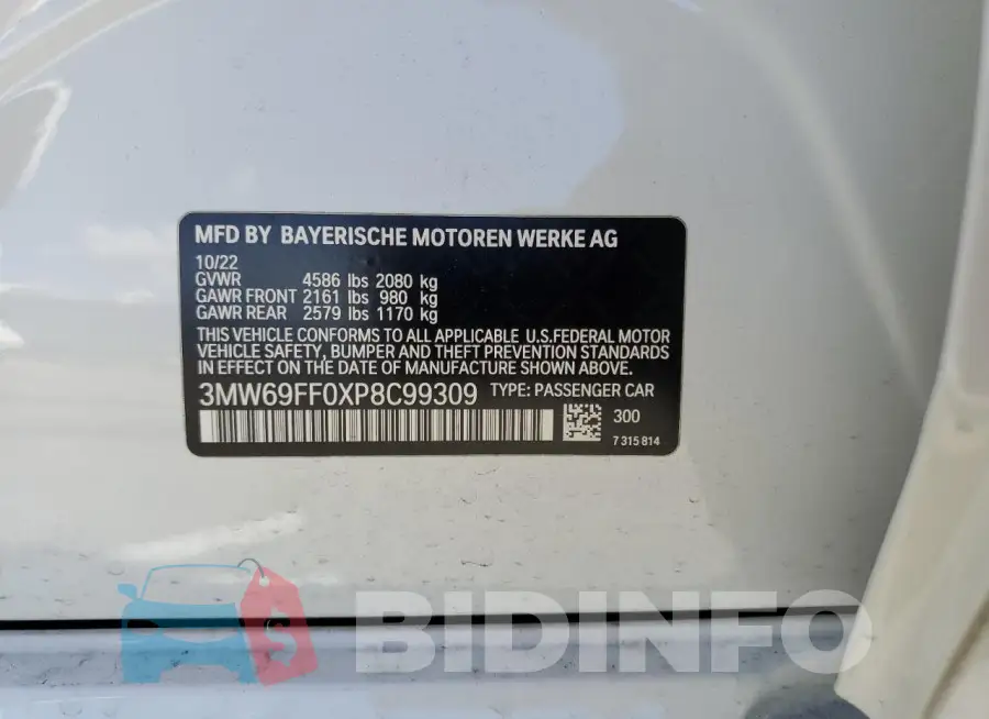 3MW69FF0XP8C99309 Photo# 12
