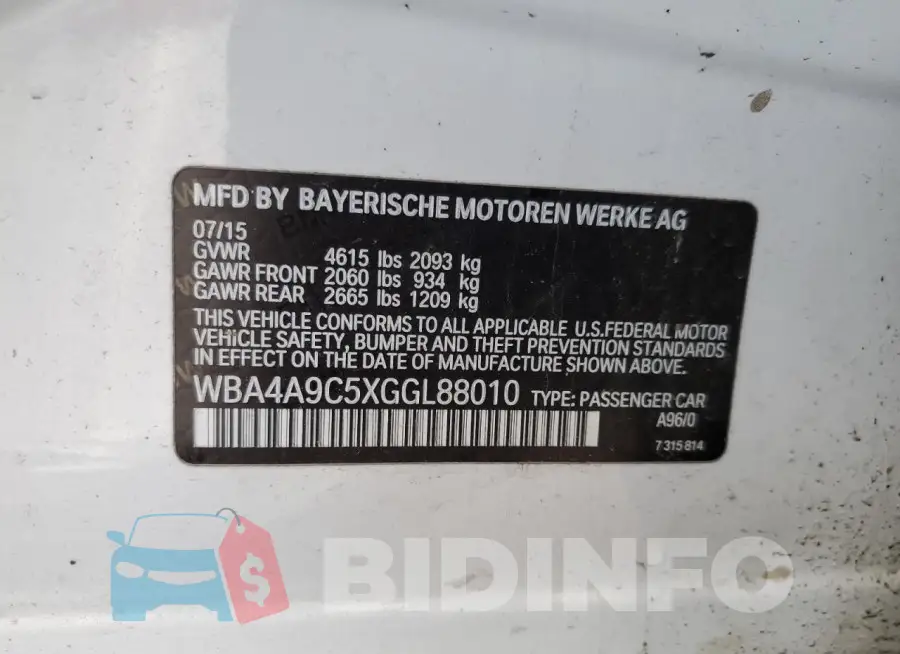 WBA4A9C5XGGL88010 Photo# 12