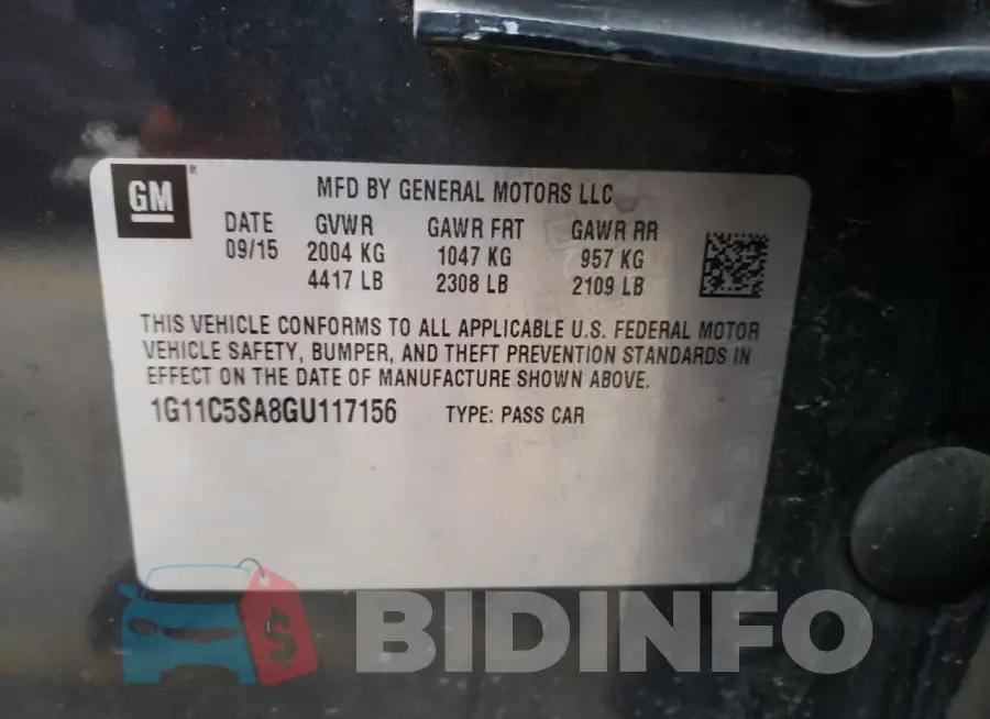 1G11C5SA8GU117156 Photo# 12