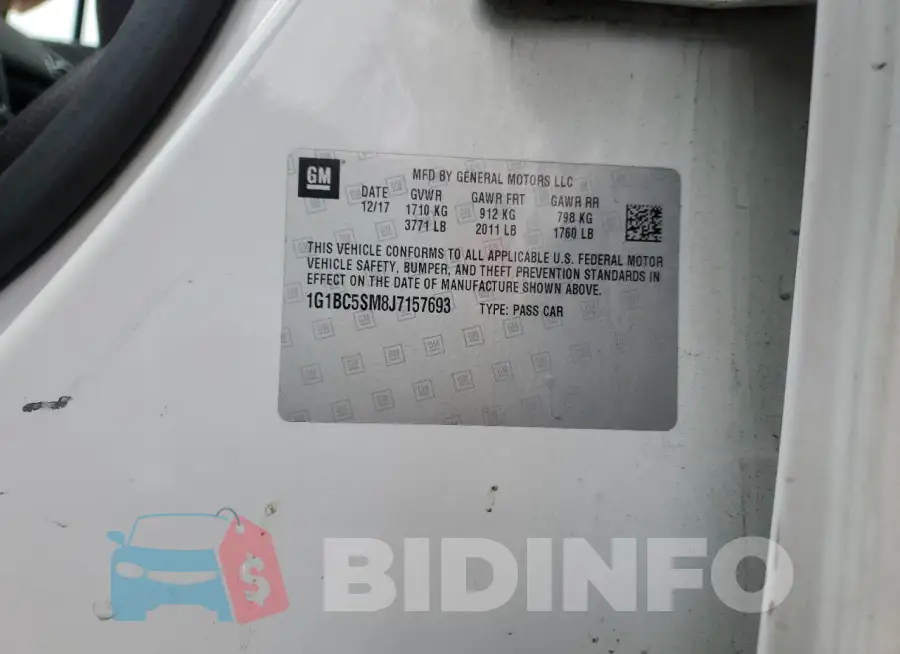 1G1BC5SM8J7157693 Photo# 12