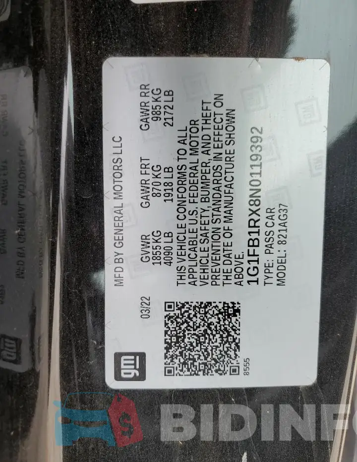 1G1FB1RX8N0119392 Photo# 12