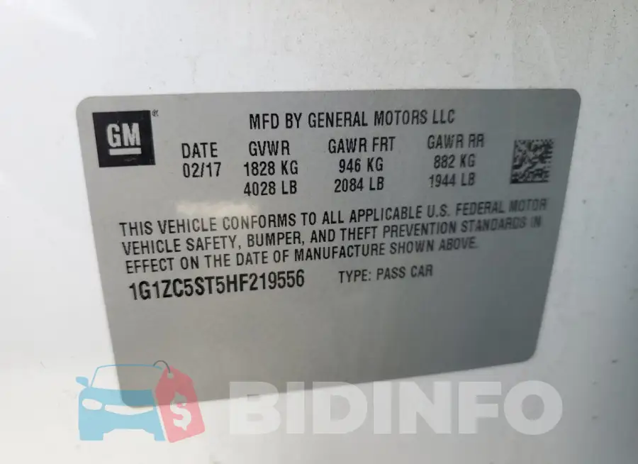 1G1ZC5ST5HF219556 Photo# 12