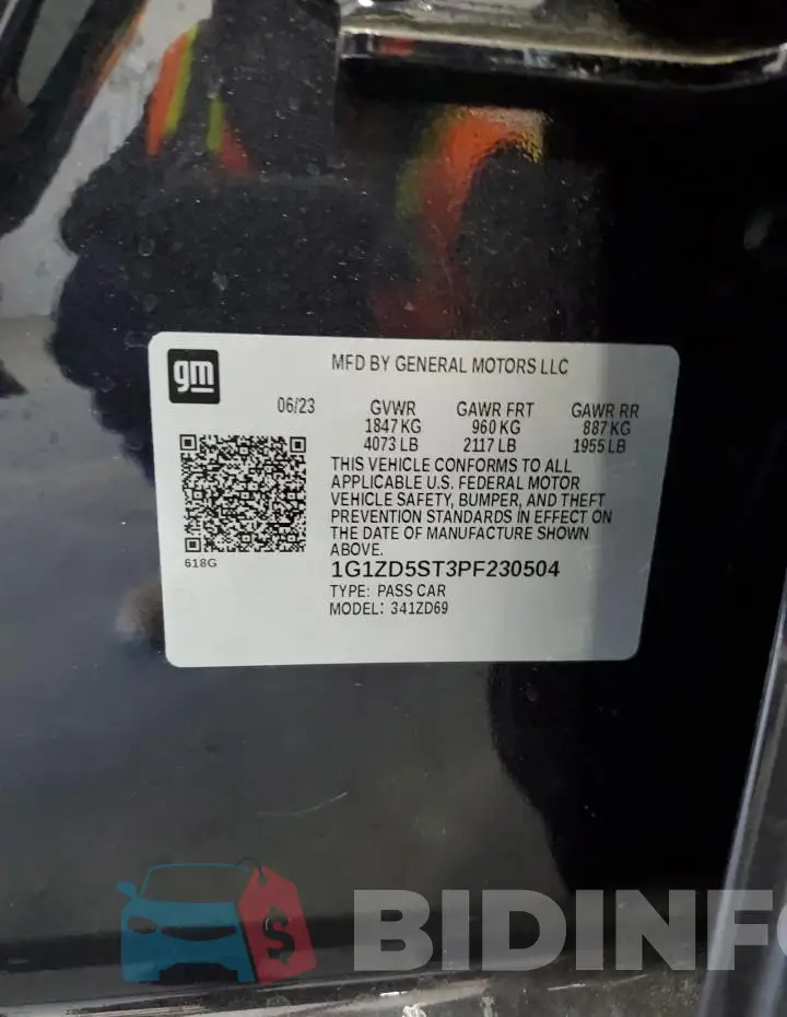 1G1ZD5ST3PF230504 Photo# 13