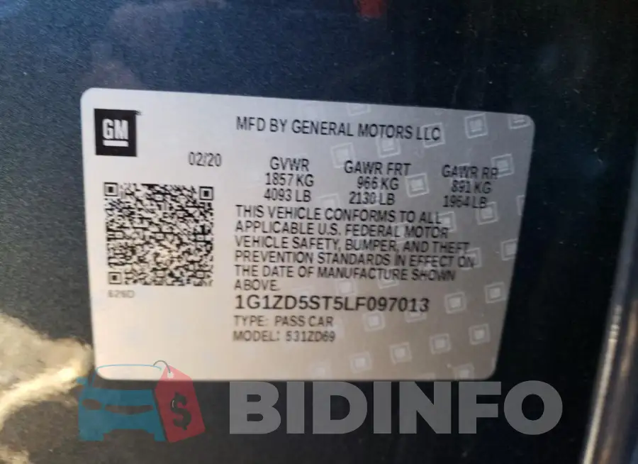 1G1ZD5ST5LF097013 Photo# 12