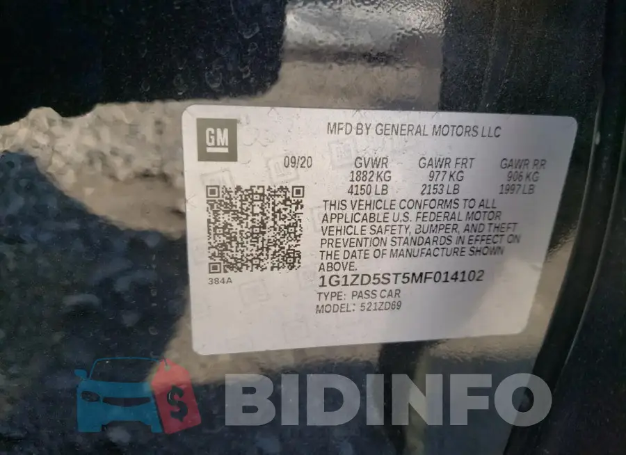 1G1ZD5ST5MF014102 Photo# 12