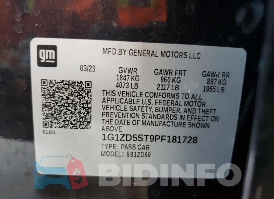1G1ZD5ST9PF181728 Photo# 12
