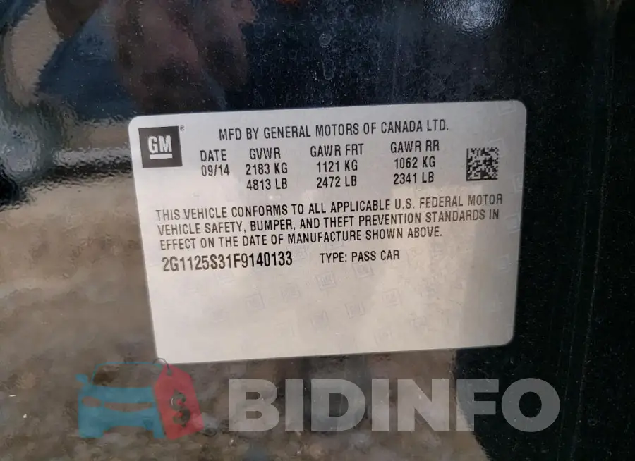 2G1125S31F9140133 Photo# 12