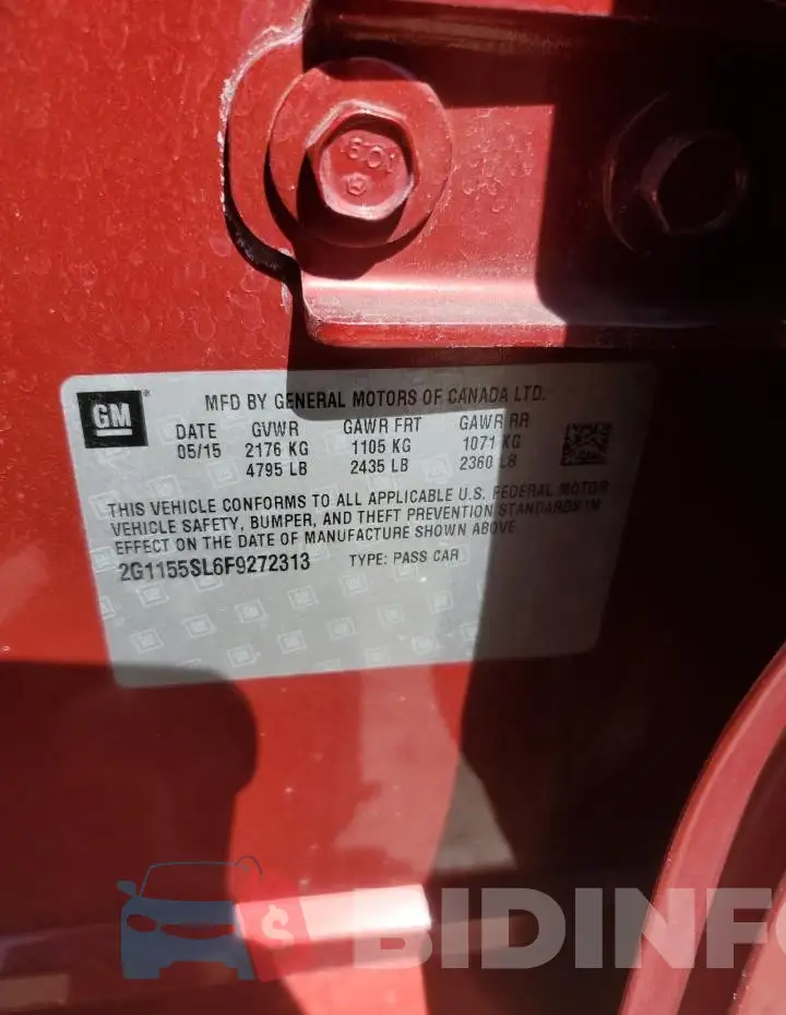 2G1155SL6F9272313 Photo# 12