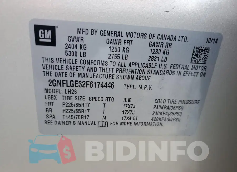 2GNFLGE32F6174446 Photo# 12